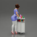 2 Models - flight attendant serving drinks to passengers on board - Only-Games