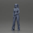 Chola girl with pigtails standing in flared pants - Only-Games