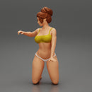 Sexy woman In Bikini Sitting On Her knees - Only-Games