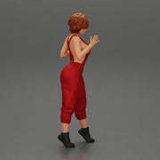 Mechanic girl in overalls repairs and maintains car - Only-Games