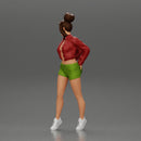 Sexy girl in shorts and an open mini shirt putting her hands in her back pocket - Only-Games