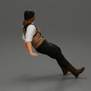 Man in Vintage Outfit and bonnet Seated in a Relaxed Pose - Only-Games