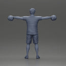 Man in the gym performing shoulder exercises with weights - Only-Games