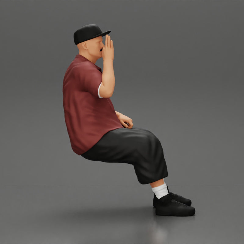 Gangster homie in cap Sitting On the car And Smoking Cigar - Only-Games