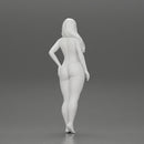 Naked girl standing putting her left hand on her hip - Only-Games