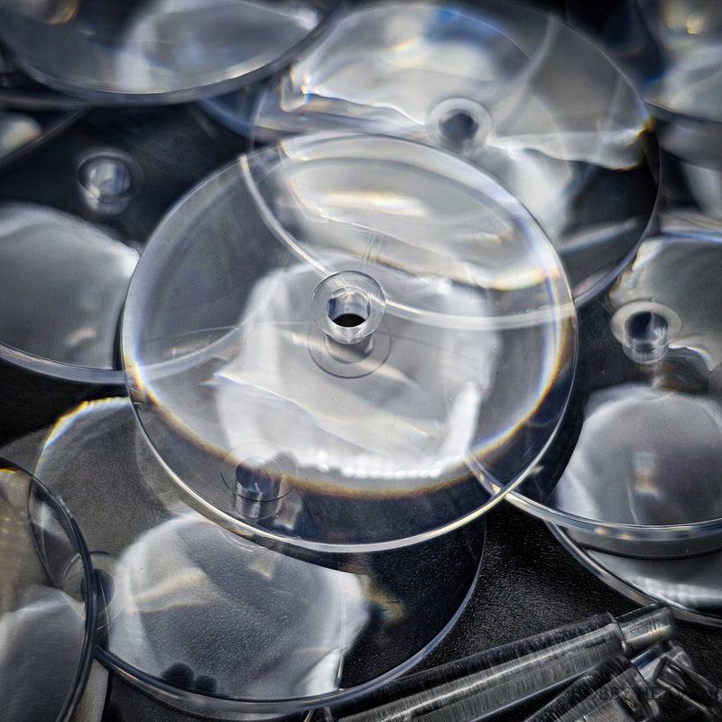 32mm Round Flying Clear Plastic Base - Only-Games