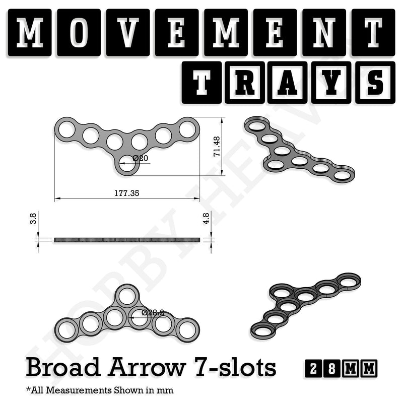 28mm Movement Trays for Tabletop Games | Wargaming | Full Range - Only-Games