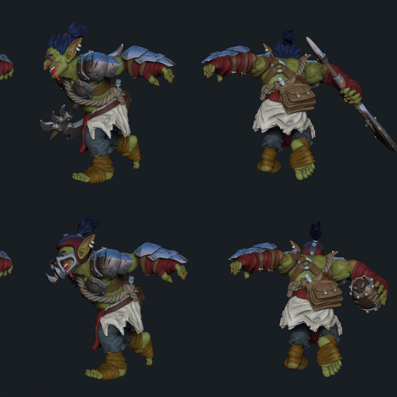 Dhozo - Goblin Berserker in Action and Football Pose - Only-Games