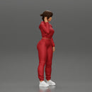 sexy girl in a sports outfit hoodie is standing - Only-Games