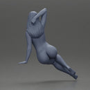 Naked Fit girl in sitting on a sofa - Only-Games