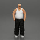 fat gangster standing with sunglasses - Only-Games