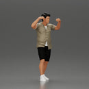 Man in shorts carrying girlfriend on shoulders - Only-Games