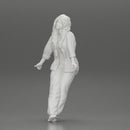 lowrider chola girl is leaning against the car, wearing a long open shirt with pigtails hair - Only-Games