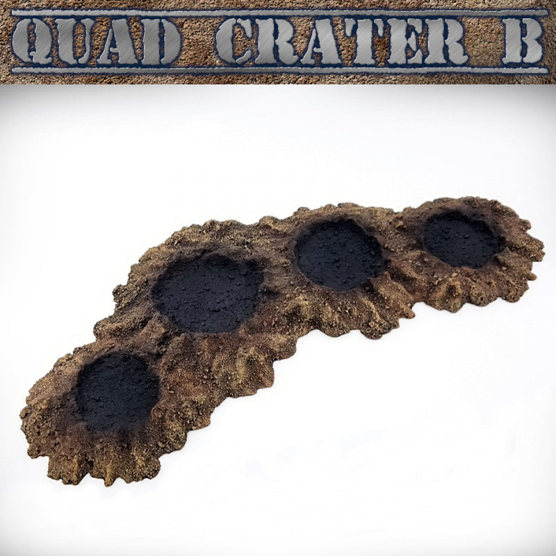 Quad Crater B: Blast Craters Terrain Set - Only-Games