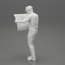 Young Man in hat with beard Holding Map And Looking At it - Only-Games