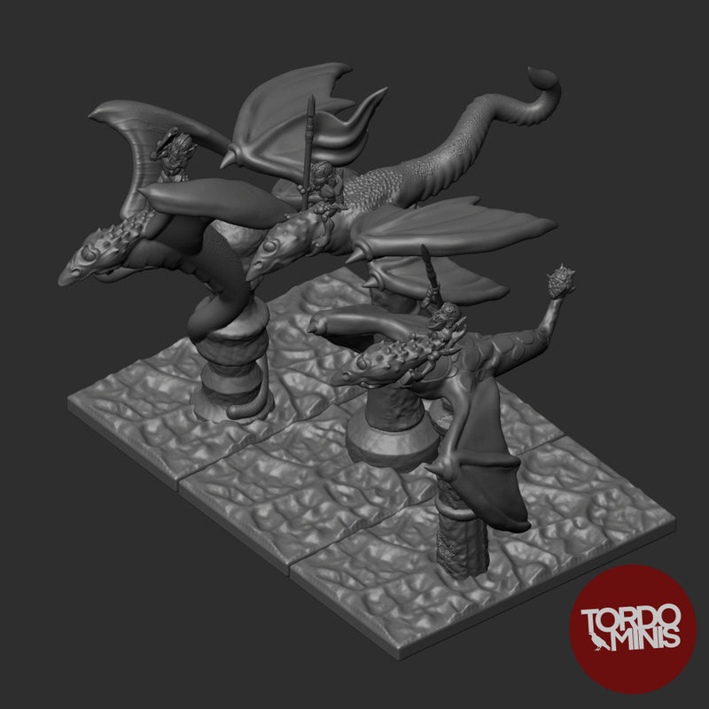 Gealic Demons: Demonic Eagles (10mm scale)