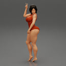 Printed Pretty Girl One Piece Swimsuit - Only-Games