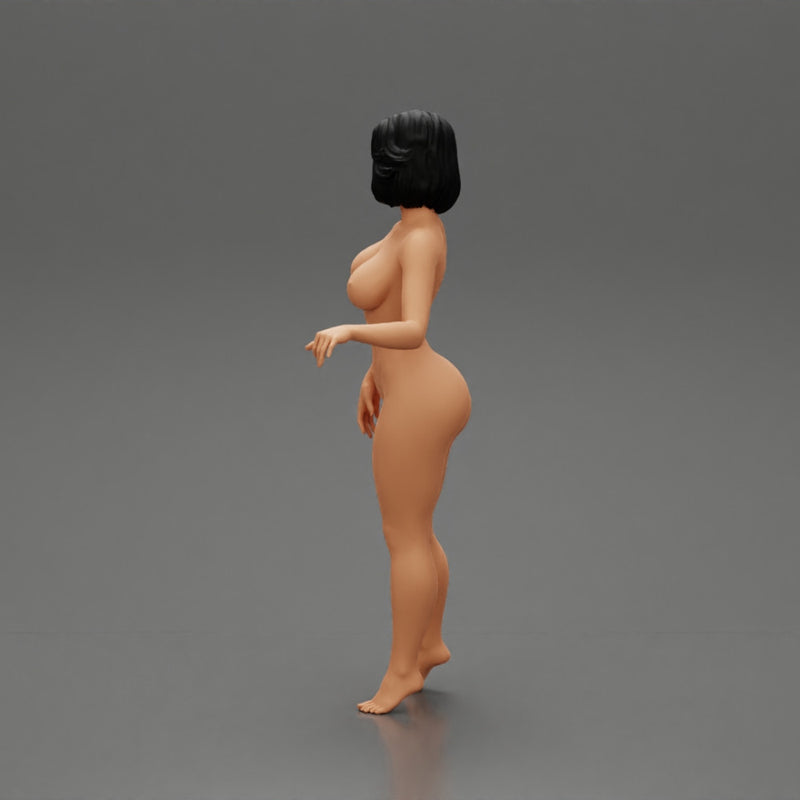 Naked Contented Attractive Elegant Stewardess Posing - Only-Games