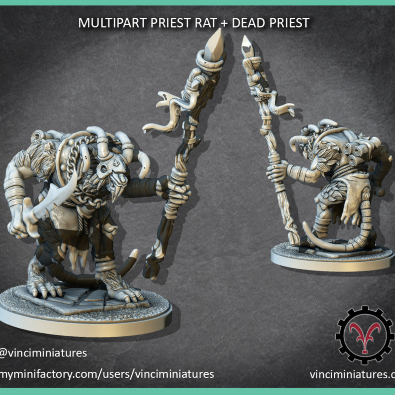 MULTIPART PRIEST RAT + DEAD PRIEST - Only-Games