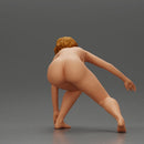 naked surfer woman in a bikini riding a wave on her surfboard - Only-Games