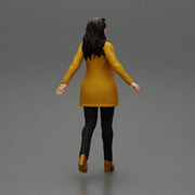 Business woman in manteau dragging suitcase  walking in airport terminal - Only-Games