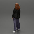 gangster homies lowrider girl posing in long open shirt with long hair - Only-Games