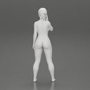 Naked girl  standing in short hair - Only-Games
