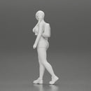 sexy girl walking in shorts and mini short and backpack - Only-Games