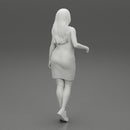 Sexy girl in denim jumpsuit over naked body - Only-Games