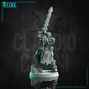 ( 0222 ) Female Warforged Barbarian with a two hands sword - Only-Games