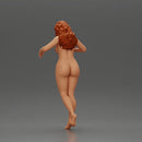 Naked girl looking out over the edge of the stairs - Only-Games