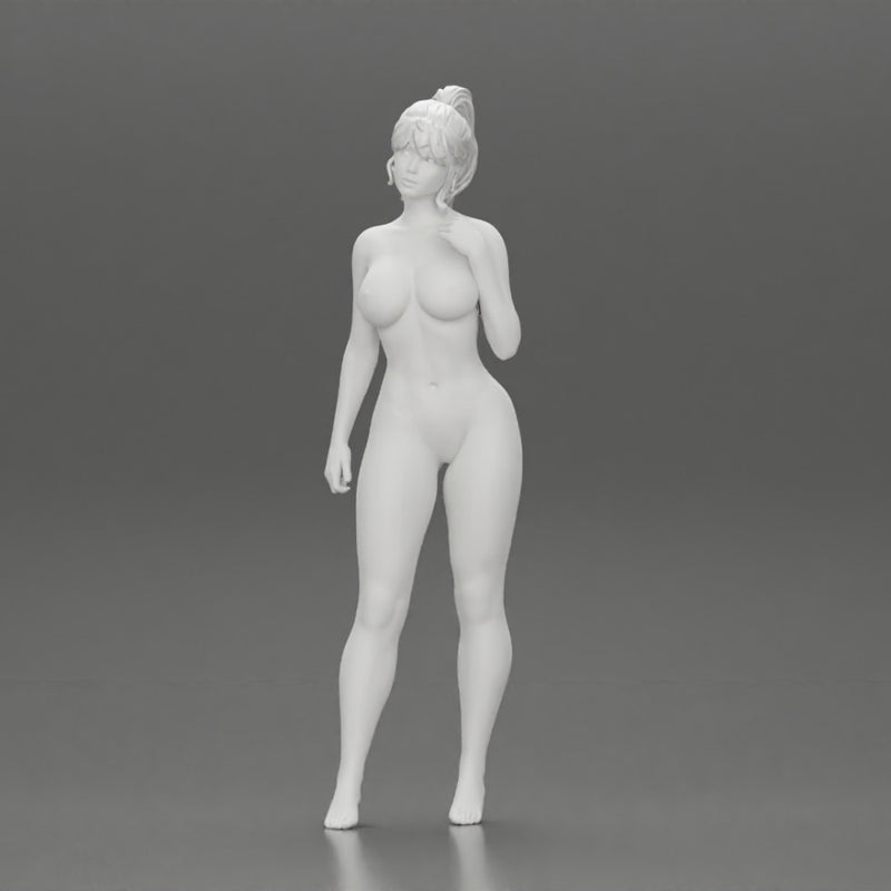 Naked girl standing on the beach - Only-Games