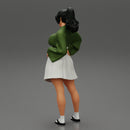 Asian Girl with Nice Outfit Short Skirt and Long Sleeve Shirt - Only-Games