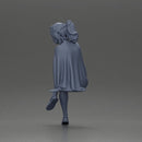 Elegant Woman in Pink Dress Relaxing with Graceful Pose - Only-Games