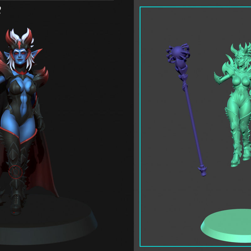 Drow Sorceress Elite Pose 2 - Only-Games