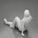 Tired woman mechanic in suit and cap sitting and drinking water during from bottle - Only-Games