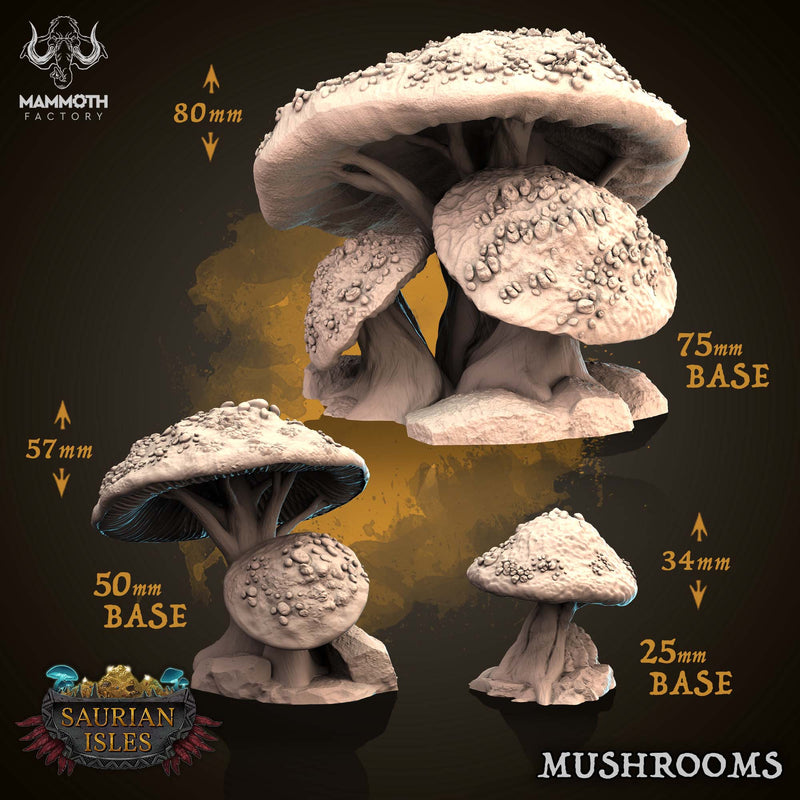 Giant Mushroom Terrain Pack (3 models)