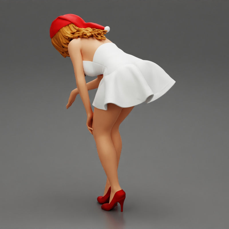 santa christmas  girl in hat and dress bend over - Only-Games