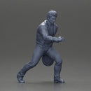 motorbike rider holding a helmet  helping a girl stand up with his hand after she fell off the bike - Only-Games