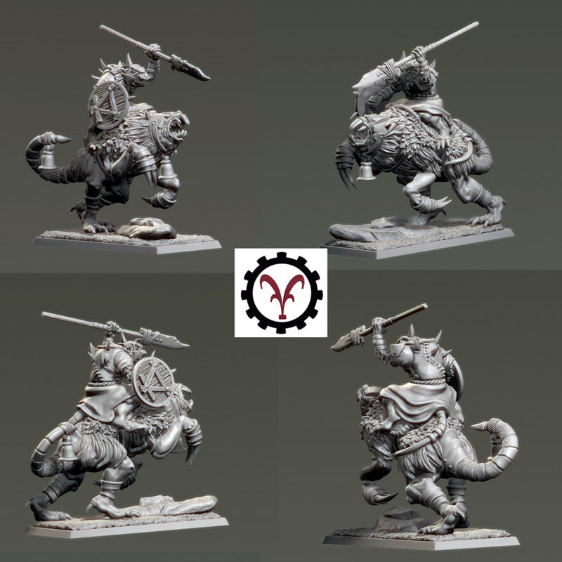 MULTIPART PESTILENS MOUNTED RATMEN - Only-Games