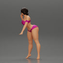 Attractive girl in bikini Leaning on the Car - Only-Games