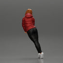 beautiful Asian girl in  jacket leaning with her hands on the car - Only-Games