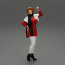 girl in christmas costume standing and posing - Only-Games