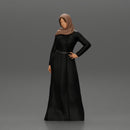 Arabic woman in Hijab Abaya Dress posing - Only-Games