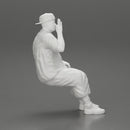 Gangster homie in cap backwards Sitting On the car And Smoking Cigar - Only-Games