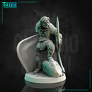 (0216) Male human tiefling elf half-orc firbolg ranger warrior with a sword and spell - Only-Games