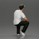 hip-hop man sitting in shirt and cap - Only-Games