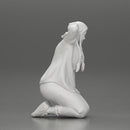 Chola Girl in open shirt sitting putting his hands behind head about to be arrested - Only-Games