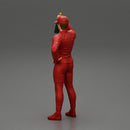 motorbiker celebrates and hold a champagne bottle - Only-Games