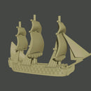 1/2400 Napoleonic Fleet Set (7 models) + Blender Customiser Files - Only-Games